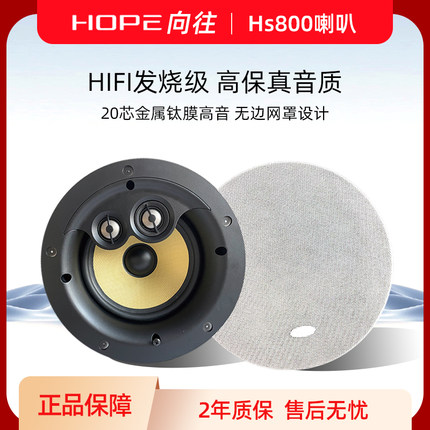 HOPE/向往 HS800 定阻吸顶音箱天花喇叭智能家居系统套装同轴音响