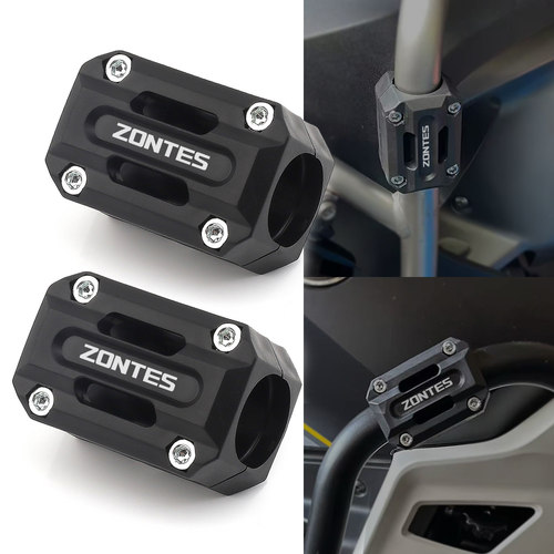 适用升仕ZT350T/350V/350R/310X摩托车改保险杠防撞块护杠防摔球