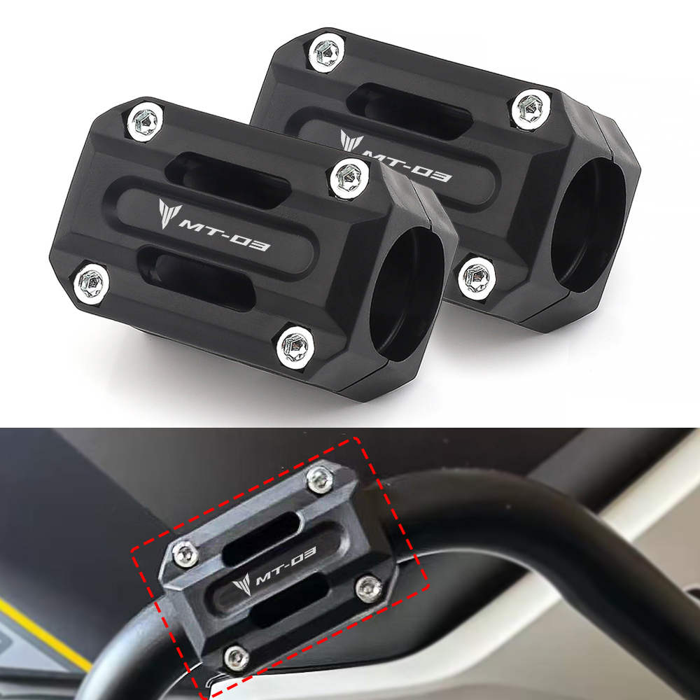 适用雅马哈mt03 mt07 mt09 mt摩托车改装保险杠防撞块护杠防摔球