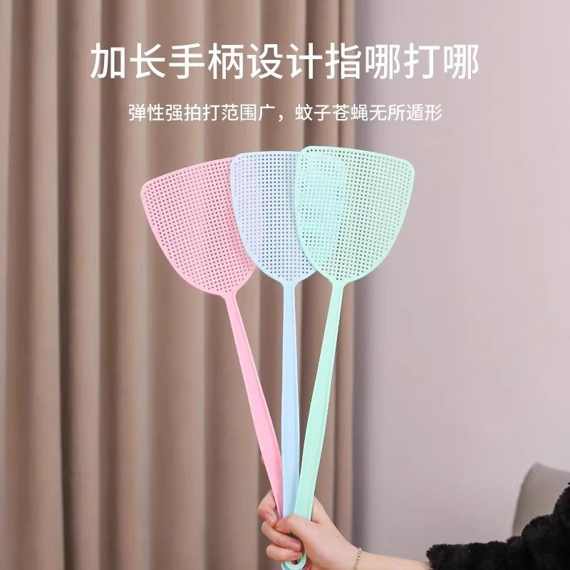 苍蝇拍加厚网面塑料苍蝇拍夏季家用耐用蚊子拍加长手柄灭苍蝇拍子
