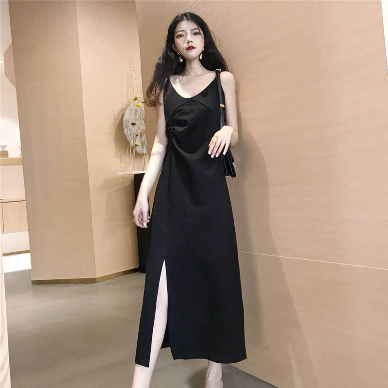 Spring and summer new mid long suspender skirt suit with dress