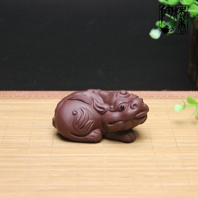 紫砂茶具宜兴紫砂茶宠紫砂摆件紫砂茶玩把玩把件紫砂貔貅