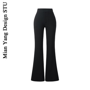 小个子性感美胯时髦喇叭裤 棉洋复古气质高腰包臀修身 女 长裤 西装
