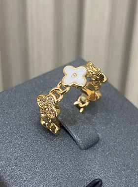 幸运四叶花园戒指轻奢时尚新款百搭气质温柔女神精致食指戒指环