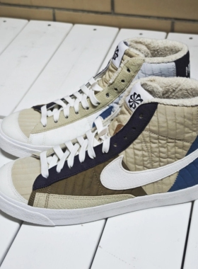北京发货 耐克DD8024-200男子BLAZER开拓者加绒保暖高帮板鞋