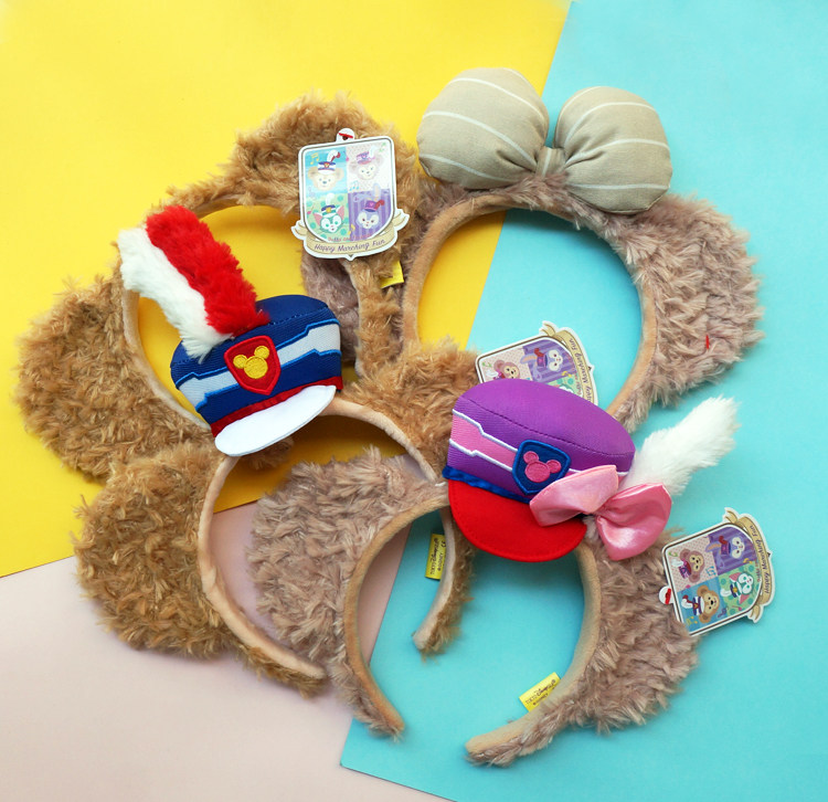 达菲熊雪莉玫duffy卡通女生毛绒蝴蝶结发带头饰头箍发箍