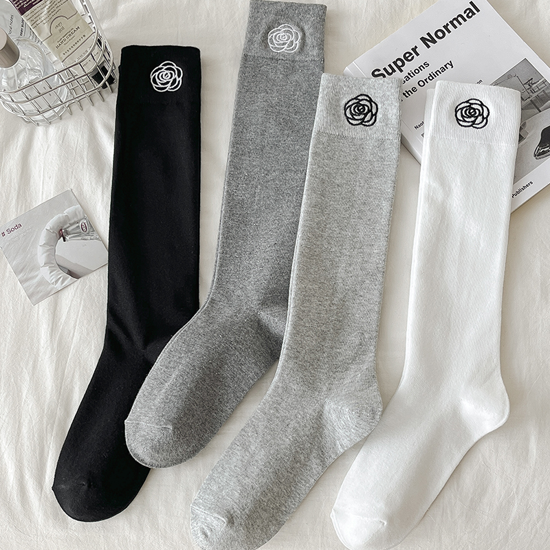 秋冬款保暖纯棉小腿袜紧致防脱落