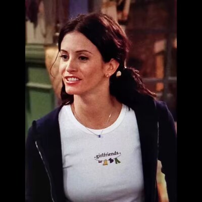 莫妮卡同款girlfriends短袖t恤男女宽松半袖老友记Friends美剧服