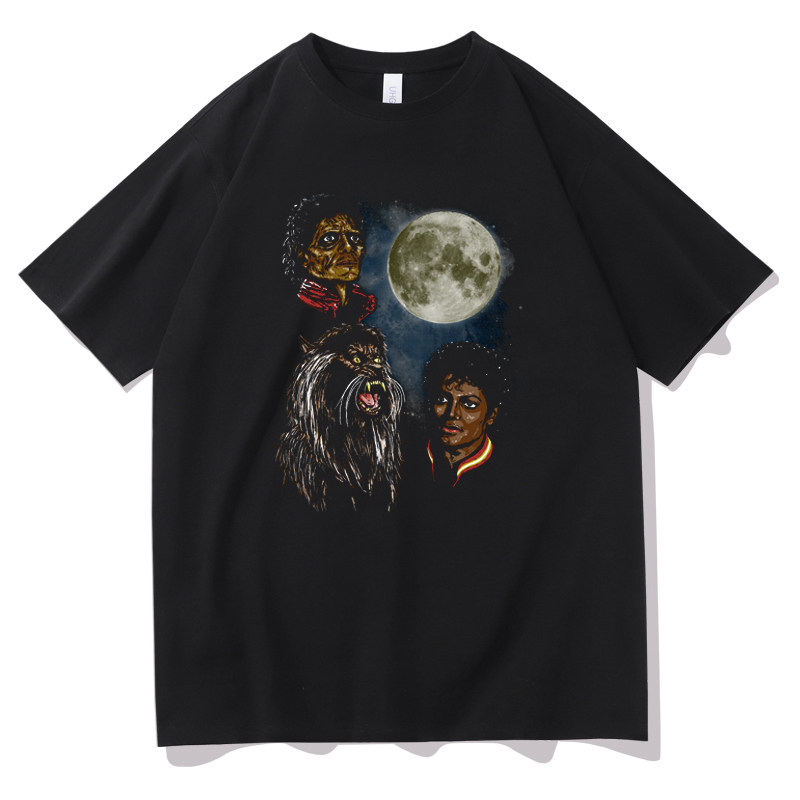 重磅纯棉迈克尔杰克逊Michael Jackson Thriller颤栗狼人短袖T恤