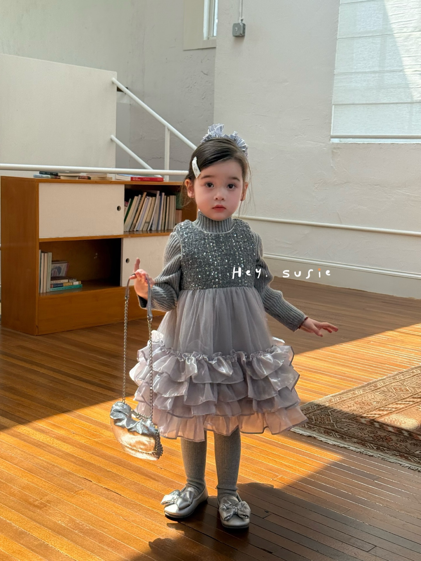 苏西susie秋冬新女童韩洋气可爱背心裙套装新年服公主裙一套减10