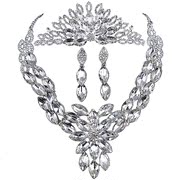 Eternal love good pretty three luxury wedding dress bridal tiara Necklace Earring jewelry wedding accessories