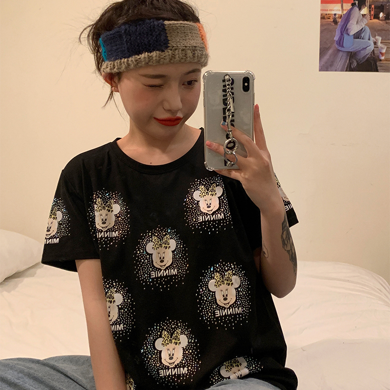 New heavy industry hot drill short sleeve loose size T-shirt