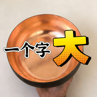 纯铜茶洗特大号笔洗鎏银水洗杯洗茶渣缸水盂功夫茶具配件