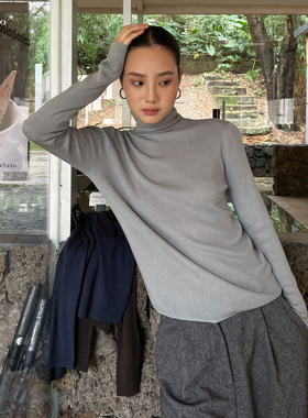 PUIRTY YH极简小众百搭四颜色T恤修身外穿长袖内搭打底衫时尚上衣