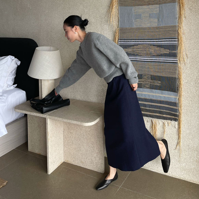 PURITY YH法式简约气质时尚小众新款女A字半身裙休闲百搭气质半裙