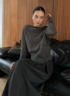 PURITY YH小众简约时尚休闲毛衣针织羊毛衫宽松百搭短款高级上衣