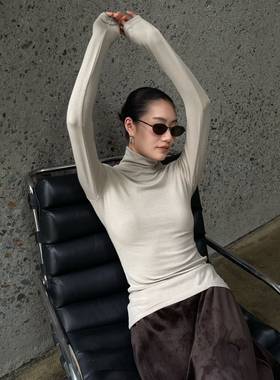 PUIRTY YH亲肤修身内搭打底衫女新款秋冬长袖t恤高领独特减龄上衣