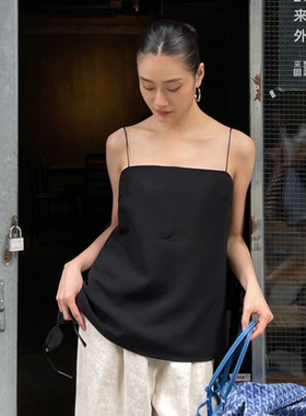 PURITY极简2025夏季女抹胸吊带背心女夏外穿内搭度假风美背上衣