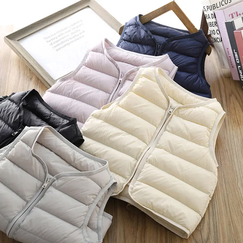 儿童羽绒马甲2025秋冬新款