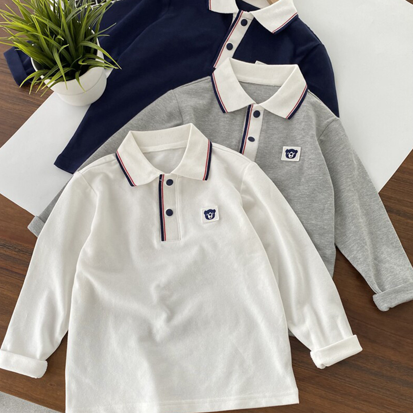 男童长袖POLO衫2026春秋新款儿童帅气撞色翻领T恤大童休闲打底衫,童装/婴儿装/亲子装,儿童POLO衫,淘宝优惠券,粉丝福利购,淘宝优惠卷