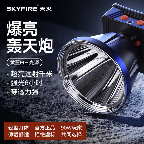 天火强光超亮头灯七天无理由退换