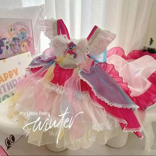 款 新小马宝莉碧琪女童洛丽塔公主裙四季 短萌洛丽塔生日礼服蓬蓬裙