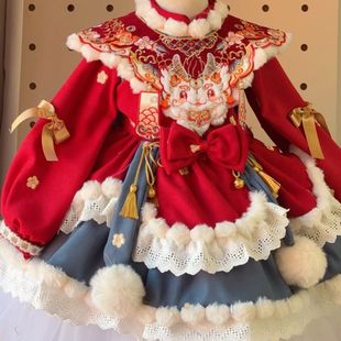 女童连衣裙春装拜年服冬2026新款洋气儿童裙子公主裙洛丽塔童装