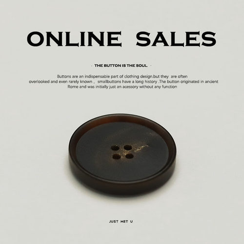 真牛角高质感西服外套百搭纽扣子