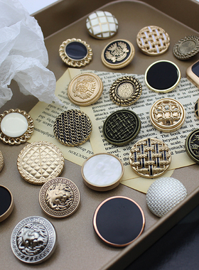 金属纽扣安娜家同款方形大衣扣手感黑黑色暗眼外套毛衣手缝扣子