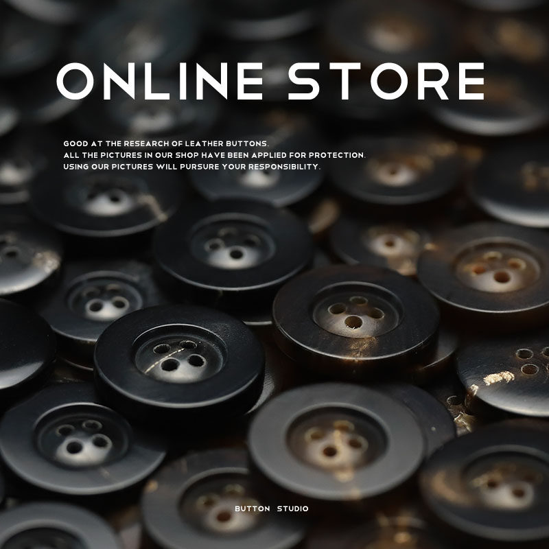 princessoc 牛角扣宽边四眼针织开衫外套纽扣时尚皮大衣风衣扣子