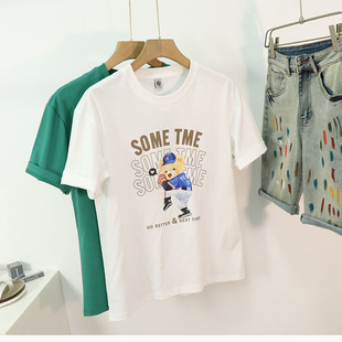 重磅 美式短袖t恤男生潮牌小熊2025夏季新款半袖男上衣服潮流休闲