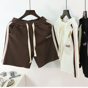 个性 五分休闲中裤 刺绣拼接休闲短裤 夏季 重磅 运动篮球裤 潮牌男士