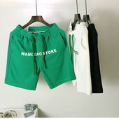 厚实文乐同款 重磅运动夏装 松紧纯棉短裤 潮流简约休闲五分中裤 男士
