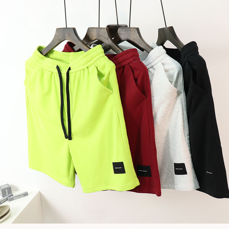 潮牌运动松紧五分卫裤港风休闲中裤抽绳短裤男士夏季美式百搭潮流