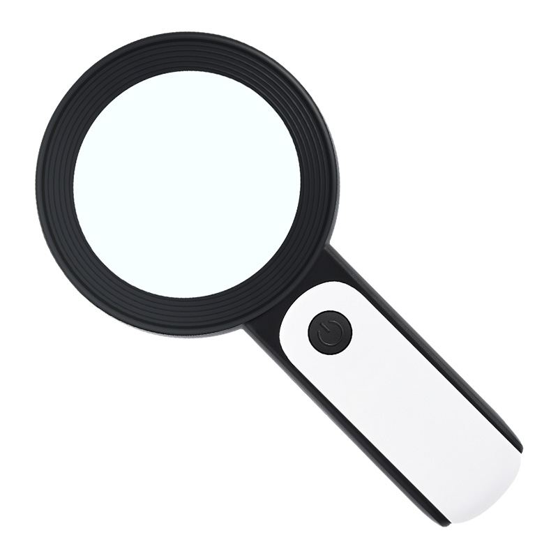 放大镜老年人阅读高清便携式看书专用30倍20带灯led100手持1000