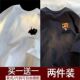 买一送一 新款 短袖 t恤男士 夏季 港风潮流宽松五分袖 体恤上衣