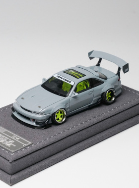 Mortal 1:64 日产S14 GT-SPEC V1合金汽车模型 水泥灰色