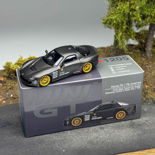 MINIGT 1:64 #1205 马自达 Mazda RX-7 碳黑 合金汽车模型
