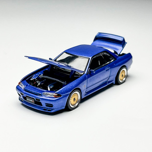 POPRACE 1:64 日产 尼桑 GT-R32 Skyline Bayside 合金汽车模型