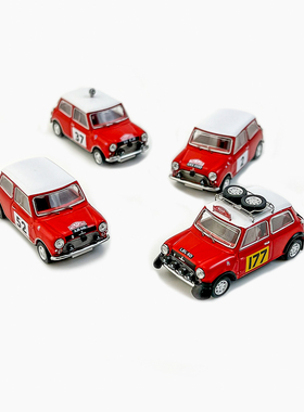 GCD 1:64 莫里斯 Morris 宝马 MINI 蒙特卡洛赛车 合金汽车模型