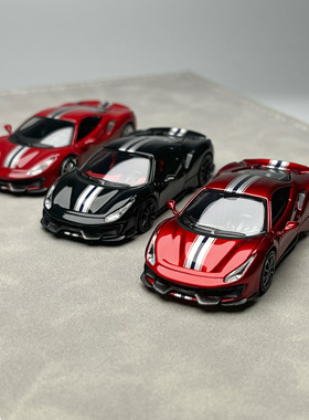现货 TOC 富美 1:64 488 Pista 超跑 赛车 合金汽车模型