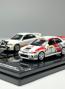 现货 MH 1:64 三菱 LANCER EVO IV GSR 4代磁吸前盖 合金汽车模型