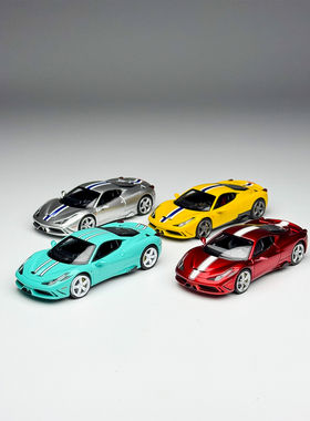 现货 TOC富美 1:64 跃马 FE458 Speciale 合金汽车模型