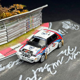 TW TarmacWorks 1:64 蓝旗亚 Delta HF #1 拉力赛1992合金车模