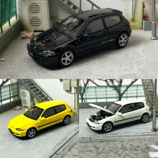 思域Honda Civic EG6 真合金汽车模型 LCD 可开盖