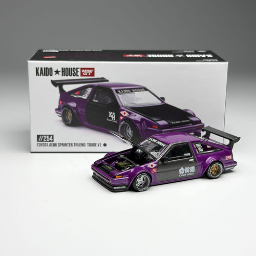 KaidoHouse+MINIGT 1:64 丰田 Toyota AE86 紫色 合金汽车模型