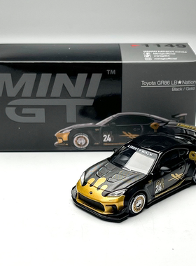 MINIGT 1:64 #1149 丰田Toyota GR86 24号黑色合金汽车模型