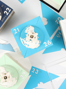 亚琪 地球款3d立体纸雕便签本 365天日历桌面摆件