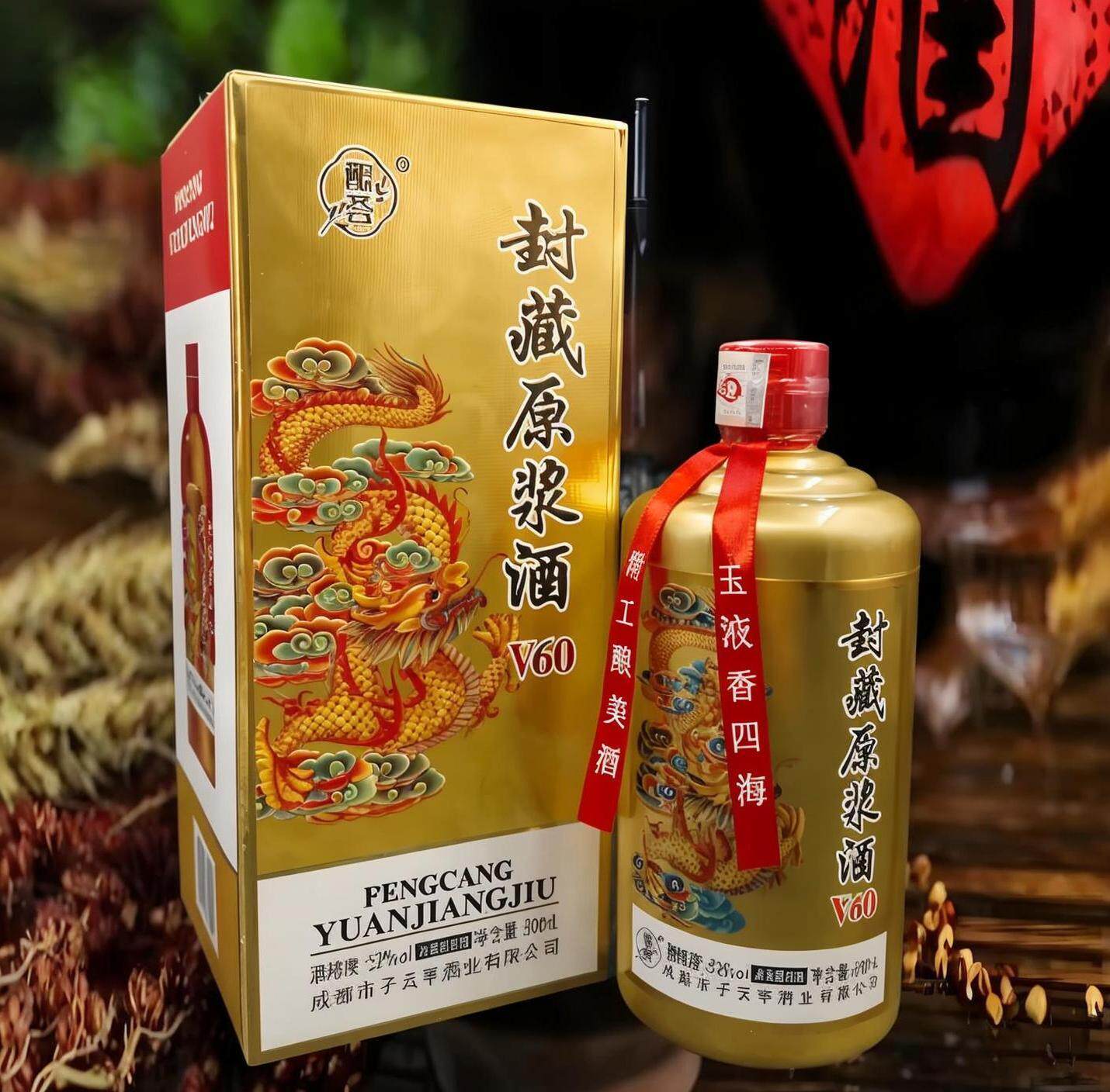 封藏原浆酒V60浓香型500ml礼盒装52度四川纯粮食白酒高粱酒批发