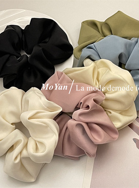 法式双面缎猪大肠发圈高级感网红公主落难无痕发绳简约肥肠头绳女